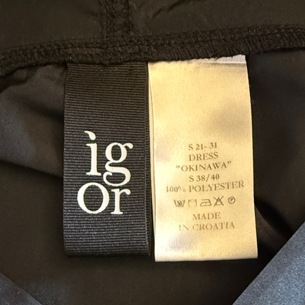 Igor Black Hooded Okinawa Sleeveless Dress small - Picture 5 of 5